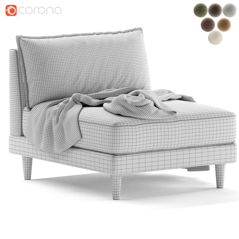 Rio Modular Armless Sofa Chair - Image 7