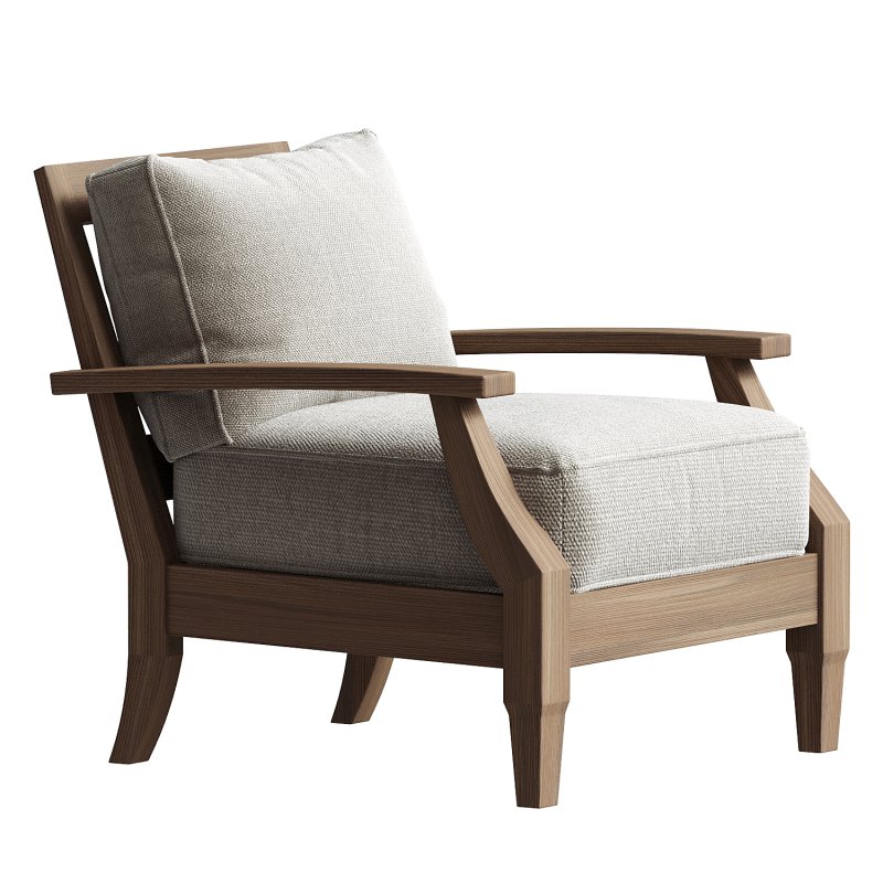 Kairo Wood Outdoor Armchair - Image 1