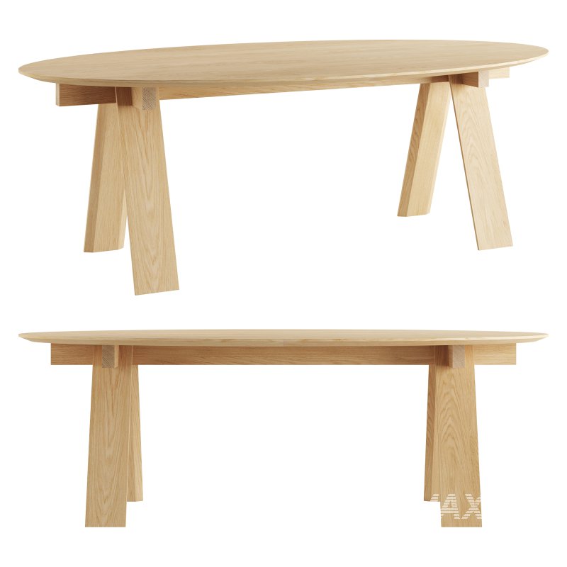 Trave Oval Dining Table by Branca Lisboa - Image 2