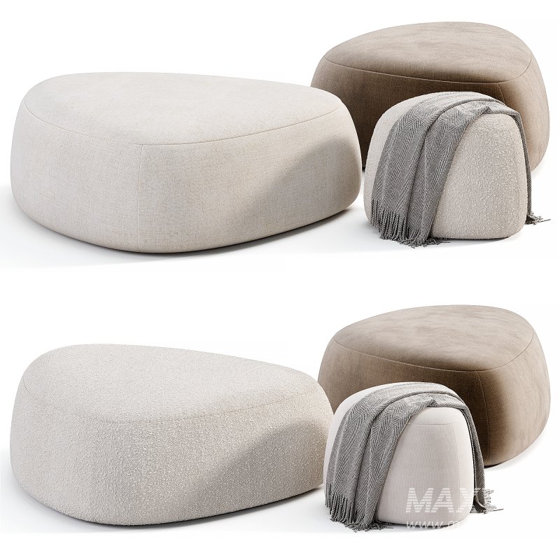 Pebble Ottoman By Westelm - Image 2