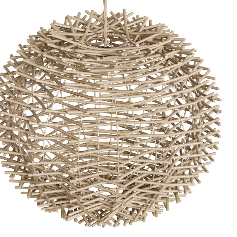 Bird Nest Rattan Lampshade Pendant Light - Image 4