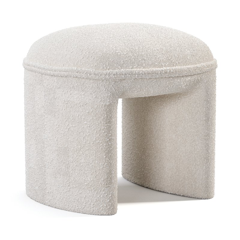 Tabouret Pouf En Bouclette - Image 1