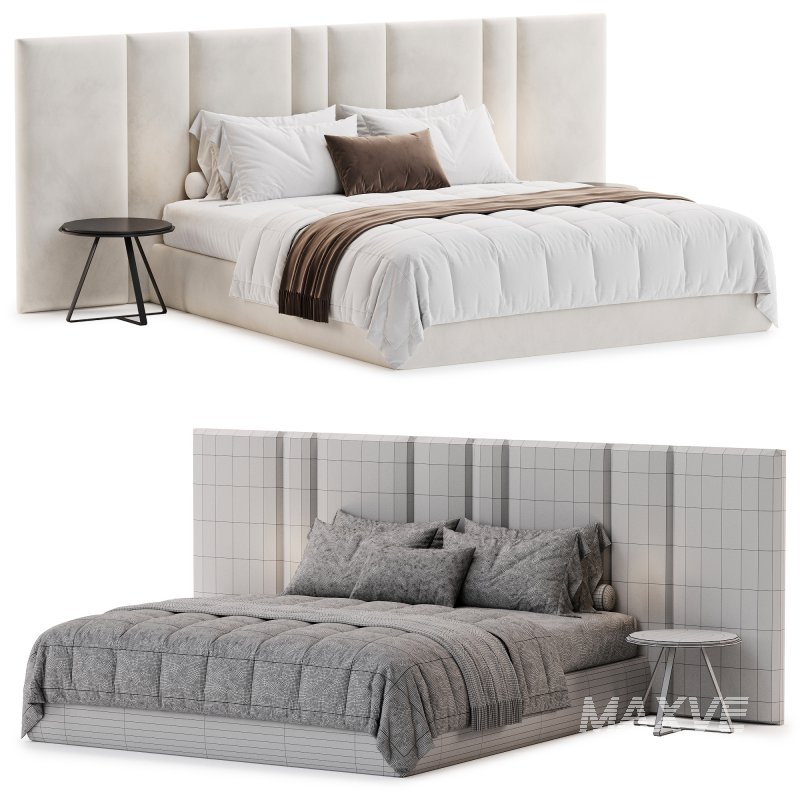 Futuro Bed with wide Headboard By Sensorsleep - Image 4