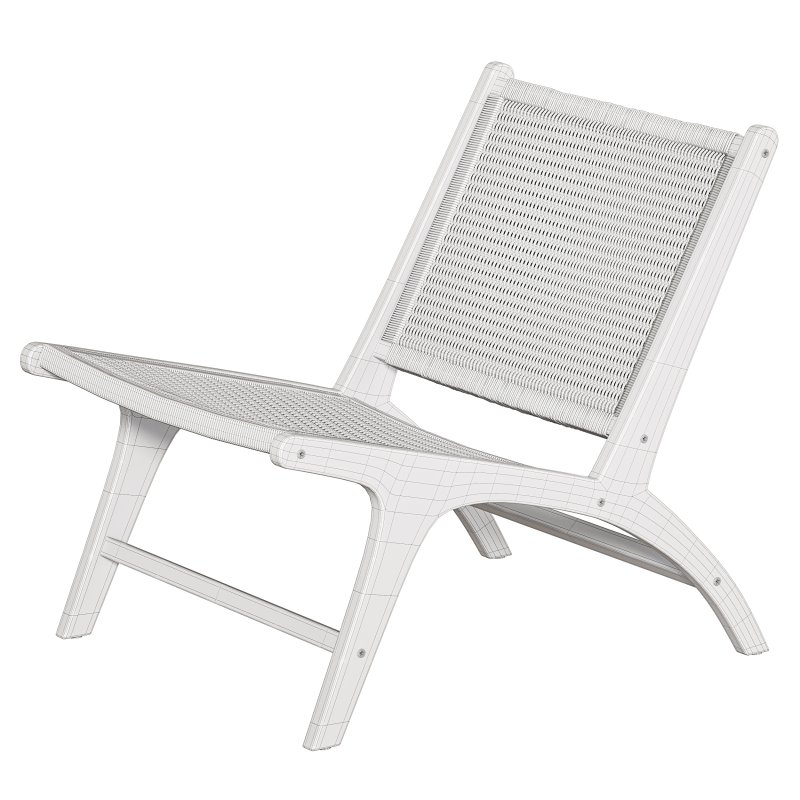 Hamma teak and natural rattan armchair - Image 8