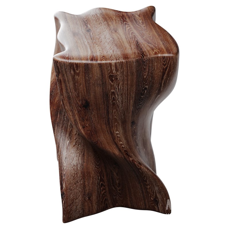Wood Stool - Image 2