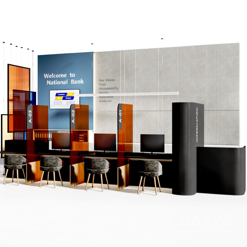 Bank Reception counter Customer Service - Image 1