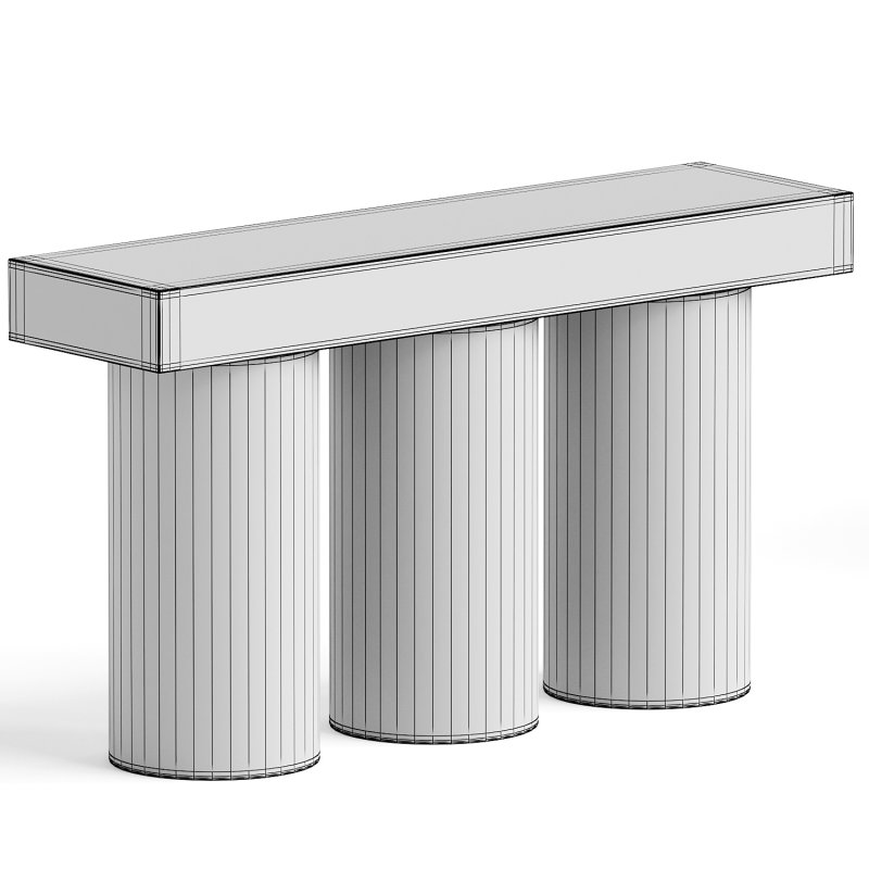 Brutalist Console Table in Wood Veneer, Sideboard Podio by NONO - Image 1