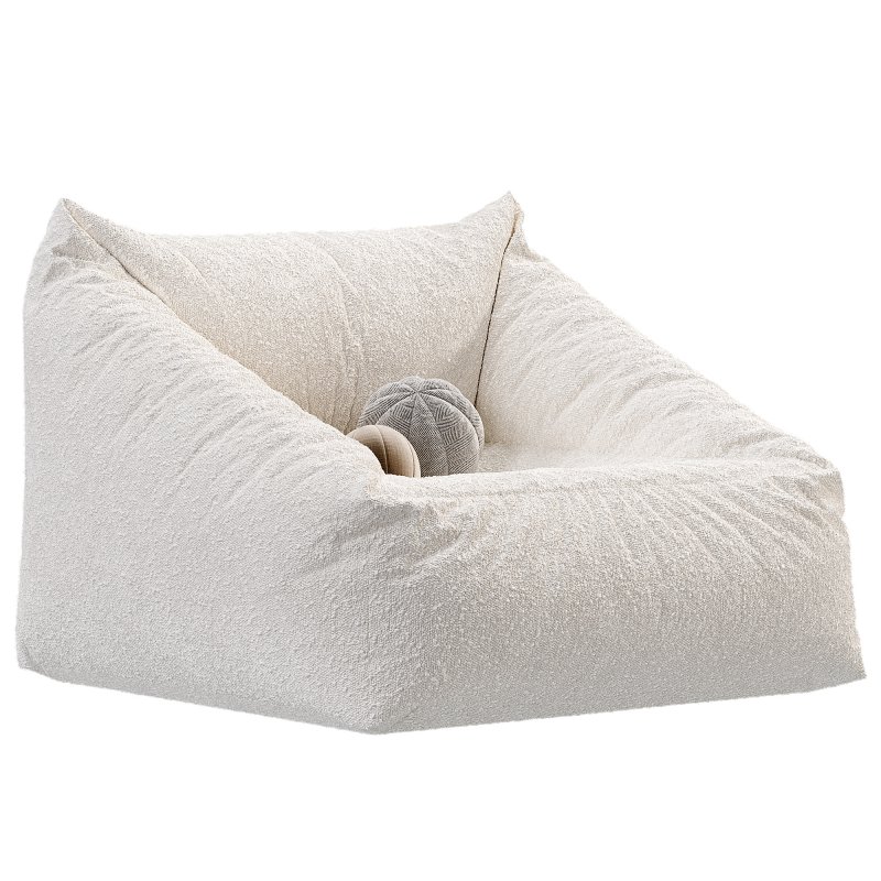 Cooper Faux Sheepskin Bean Bag Chair - Image 1