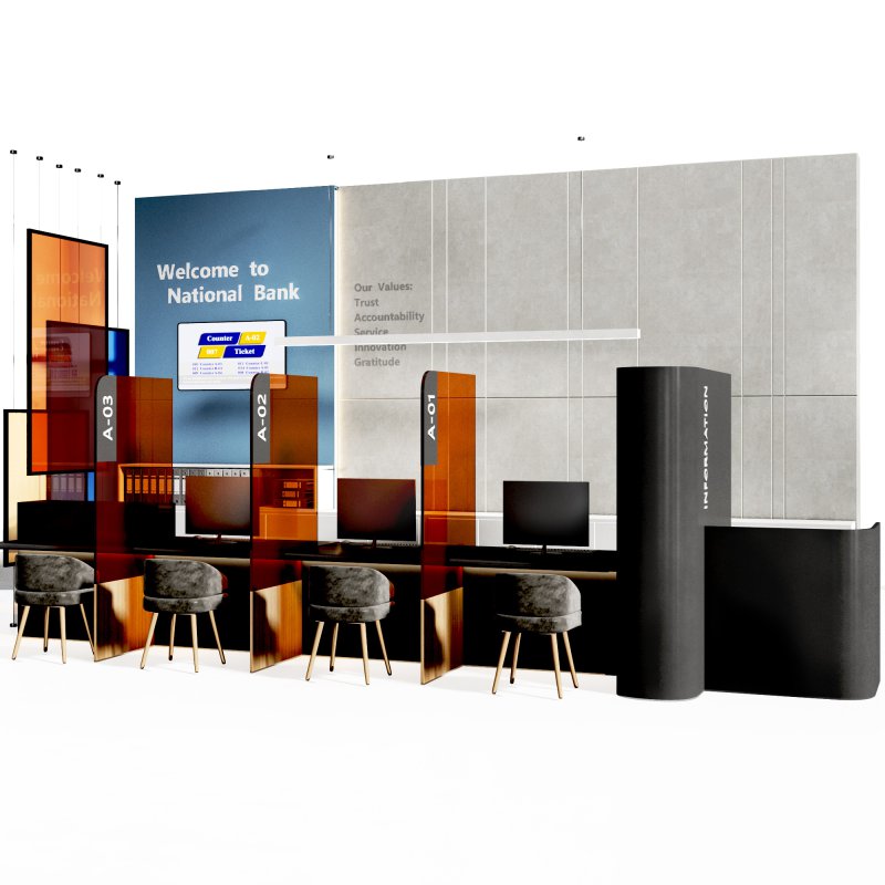 Bank Reception counter Customer Service - Image 6