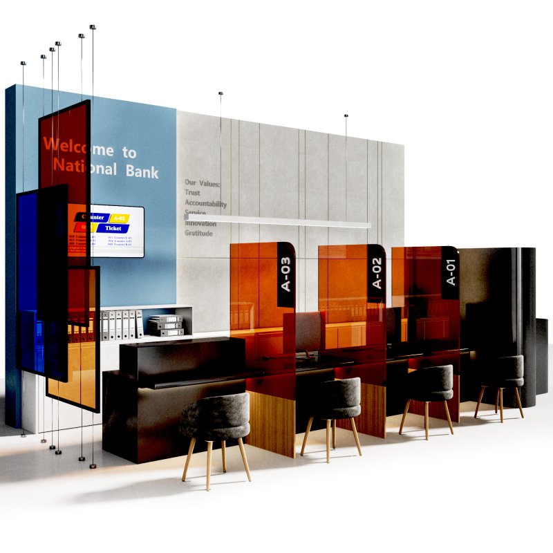 Bank Reception counter Customer Service - Image 11