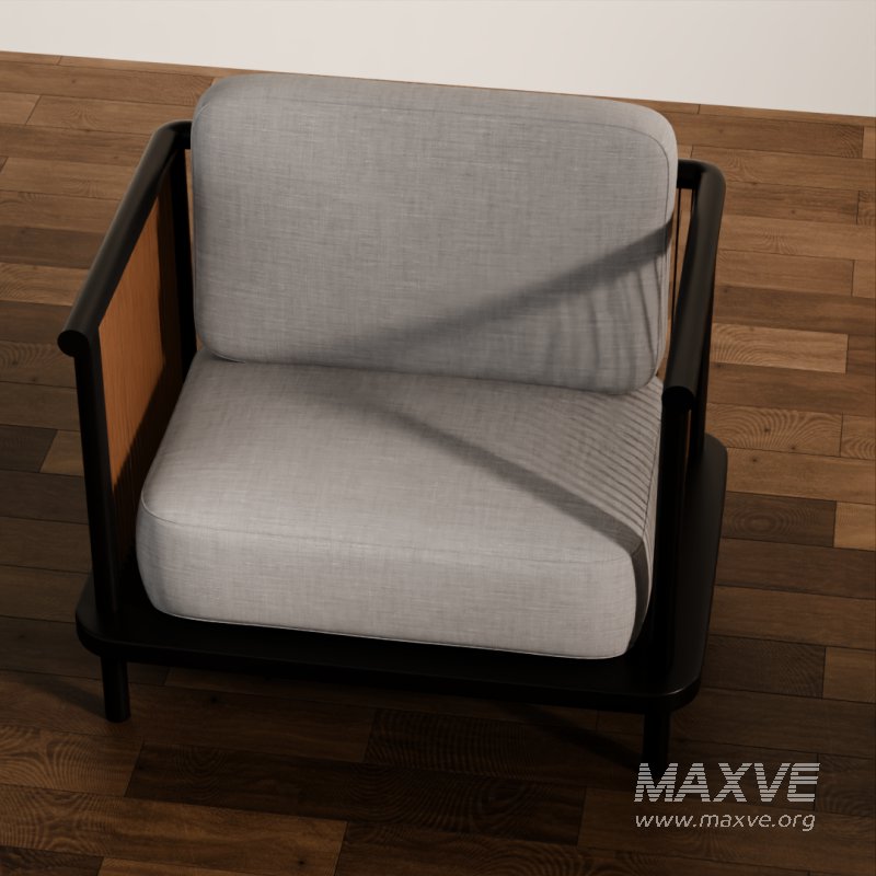 Modern Wooden Frame Armchair - Image 4