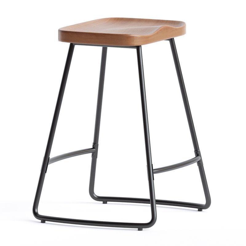 Rodriques Counter Stool with Metal Frame - Image 2
