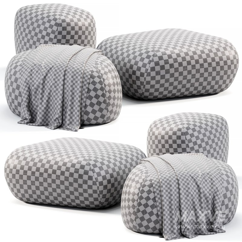 Pebble Rubble Pouf By Moroso - Image 6