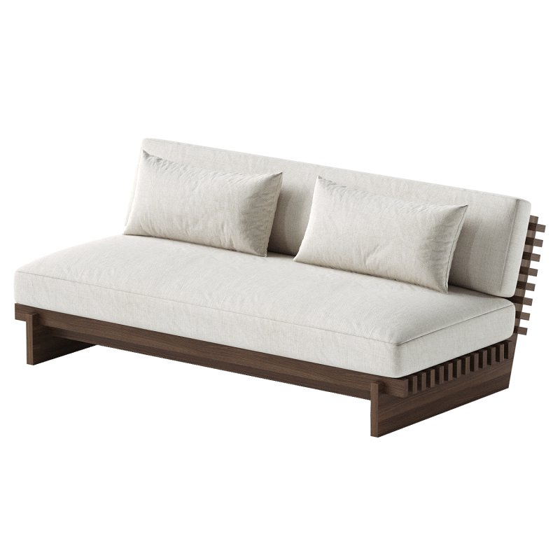 Taiko Stained Teak Outdoor Loveseat - Image 4