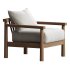 Natalia Outdoor Teak Lounge Chair - Thumbnail 3