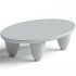 Contemporary Minimal Round Coffee Center Table in Travertine Stone Natural Pores - Thumbnail 2