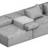 CINDER BLOCK modular sofa design Luca Nichetto Combination 04 - Thumbnail 2