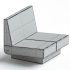 M_007 Lounge Chair by Monolith Studio, Travertine - Thumbnail 1