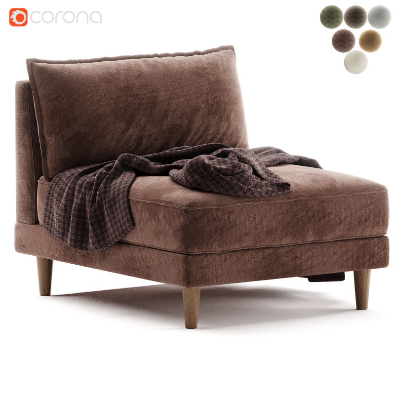 Rio Modular Armless Sofa Chair - Image 6