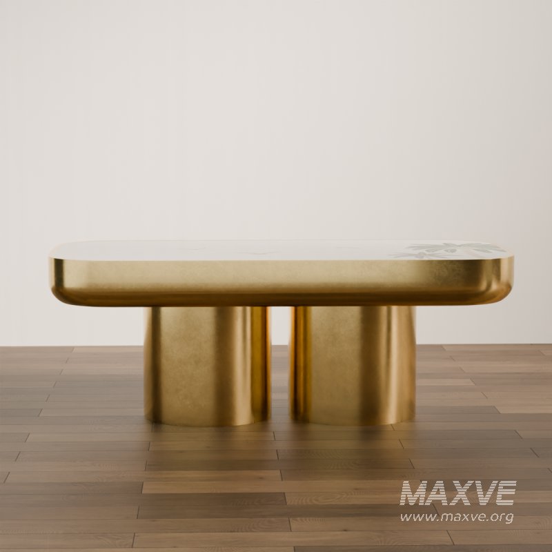 Modern Console Table Set with Golden Accents - Image 5