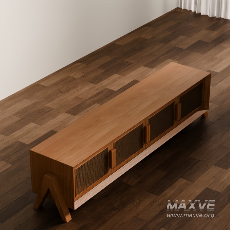 Rustic Wooden TV Console - Image 2