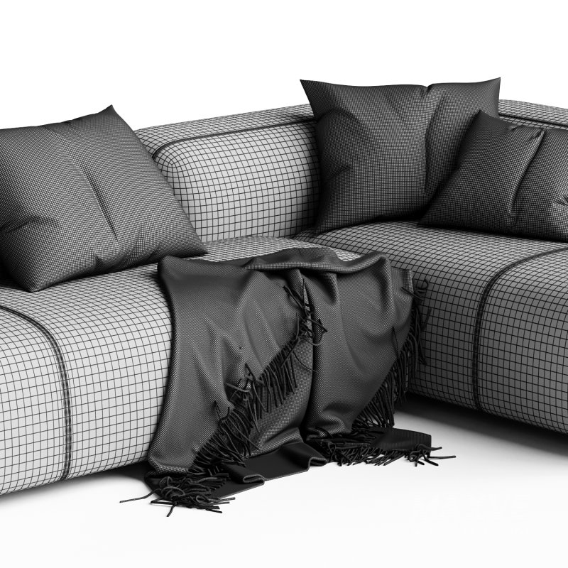 Suiseki Sofa cod SUI16DX composition - Image 1