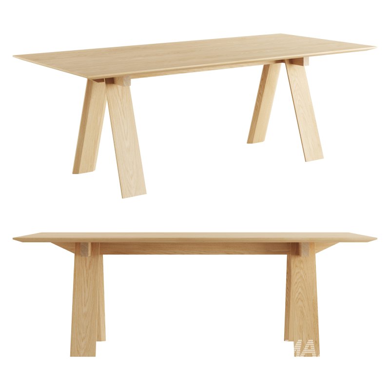 Trave Square Dining Table by Branca Lisboa - Image 2