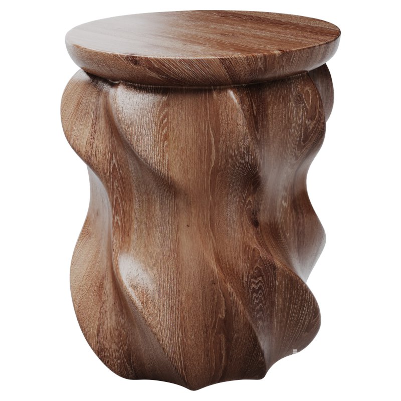 Wood Stool - Image 2