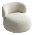Brayden Stone Cream Woven Fabric Occasional Chair - Thumbnail 4