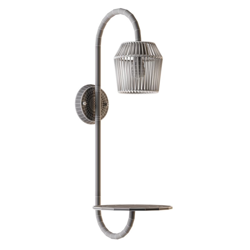 Alyza Rattan Plug-in Armed Sconce with Tray Table and Bulb Included - Image 9