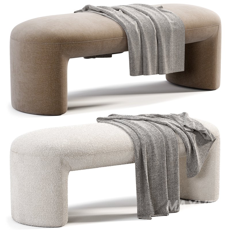 Mira Bench Pouf By Trithouse - Image 5