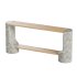 Black Marble and Oak Wood Console Table Reviews - Thumbnail 4