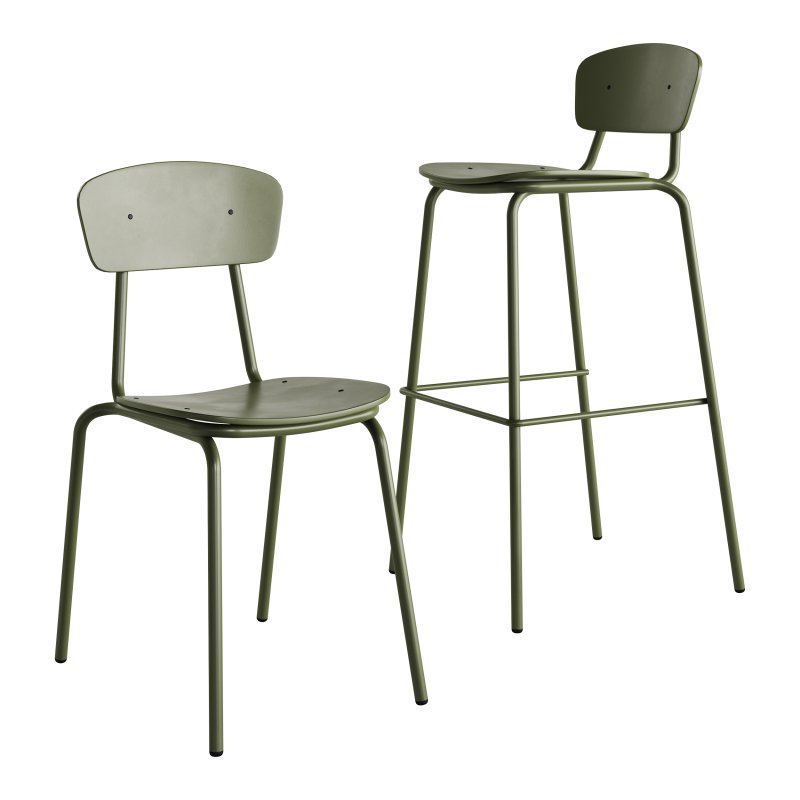 Simple Chair and Bar Stool by Mara - Image 2
