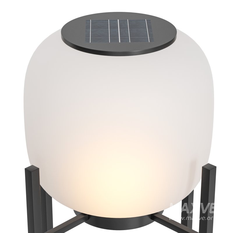 Modern Simplicity Solar Waterproof Cylinder Stainless Steel Acrylic LED Standing Floor Lamp For Outdoor Patio - Image 5