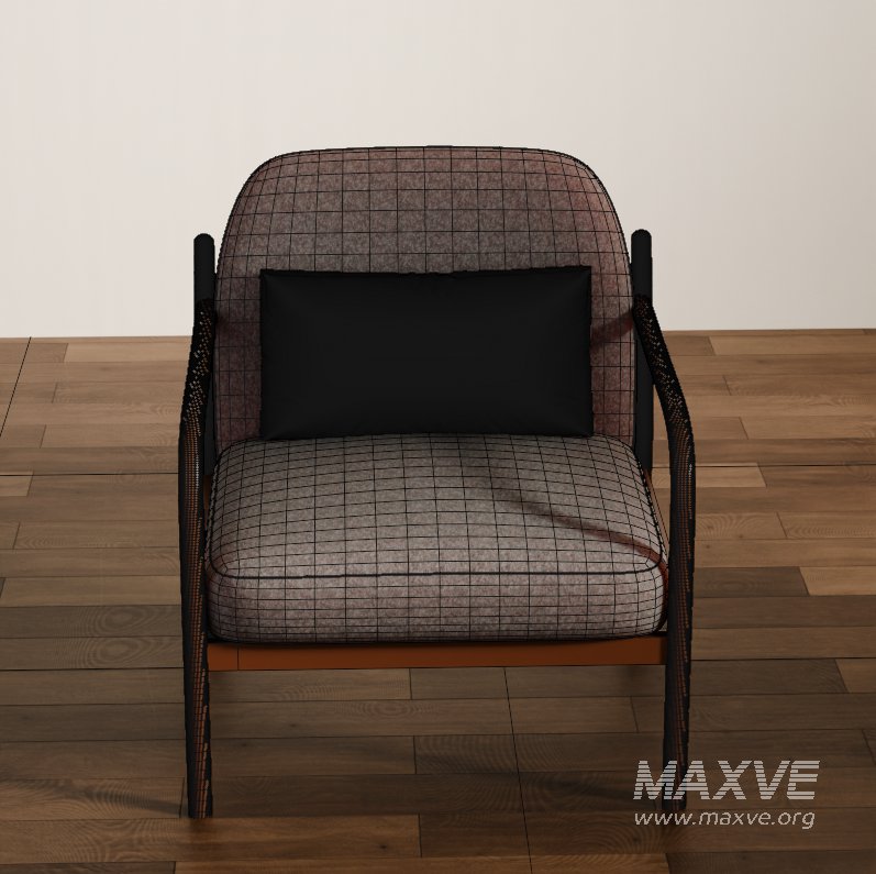 Cozy Wooden Armchair with Cushions - Image 10