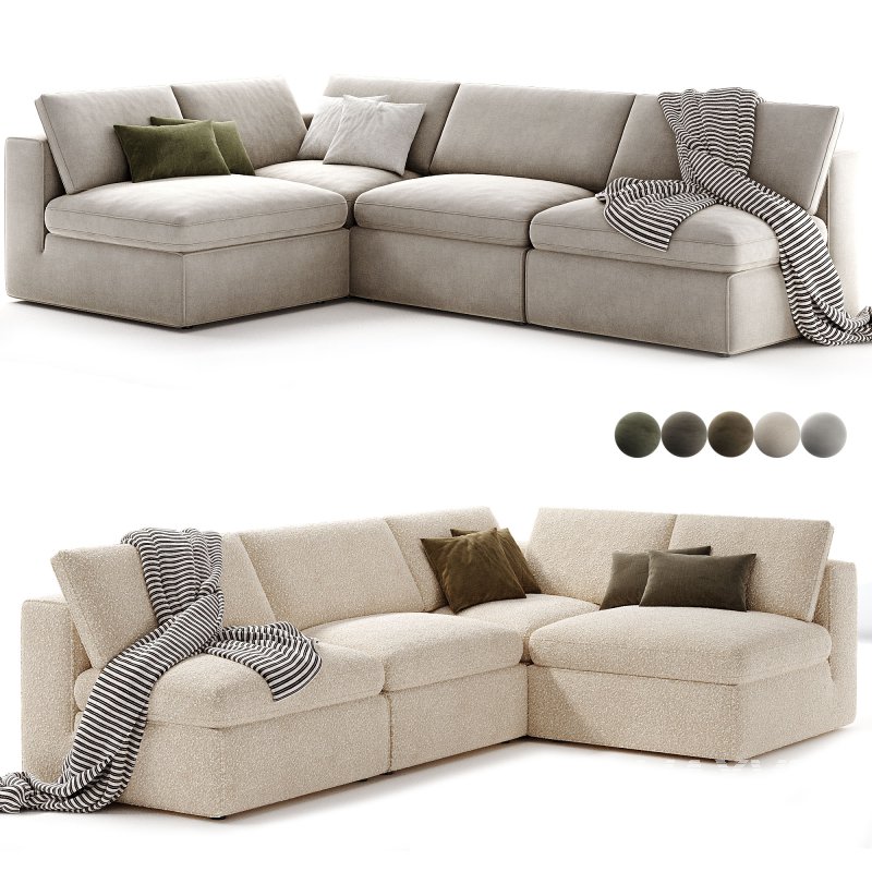 Movie Night 4 Piece Modular Sectional Open - Image 3