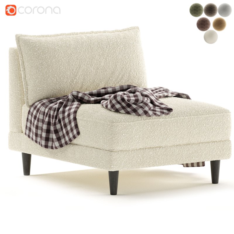 Rio Modular Armless Sofa Chair - Image 3