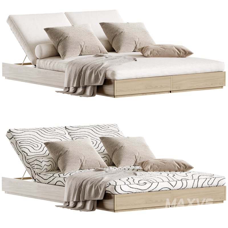 Hayman Teak Double Sun Lounge - Image 5