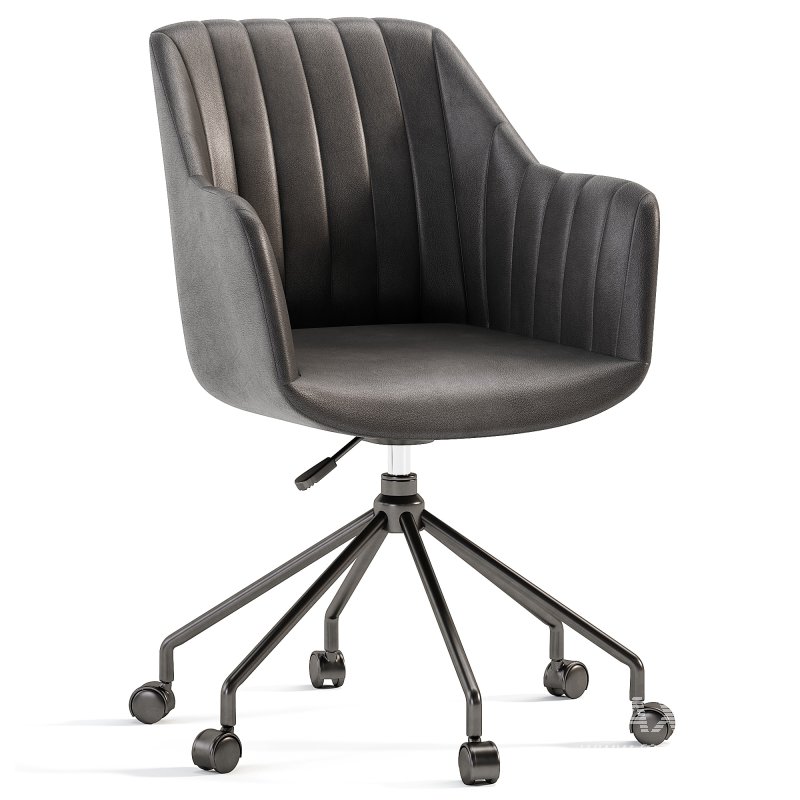 Office Chair Made Of Boucle Fabric Matie - Image 5