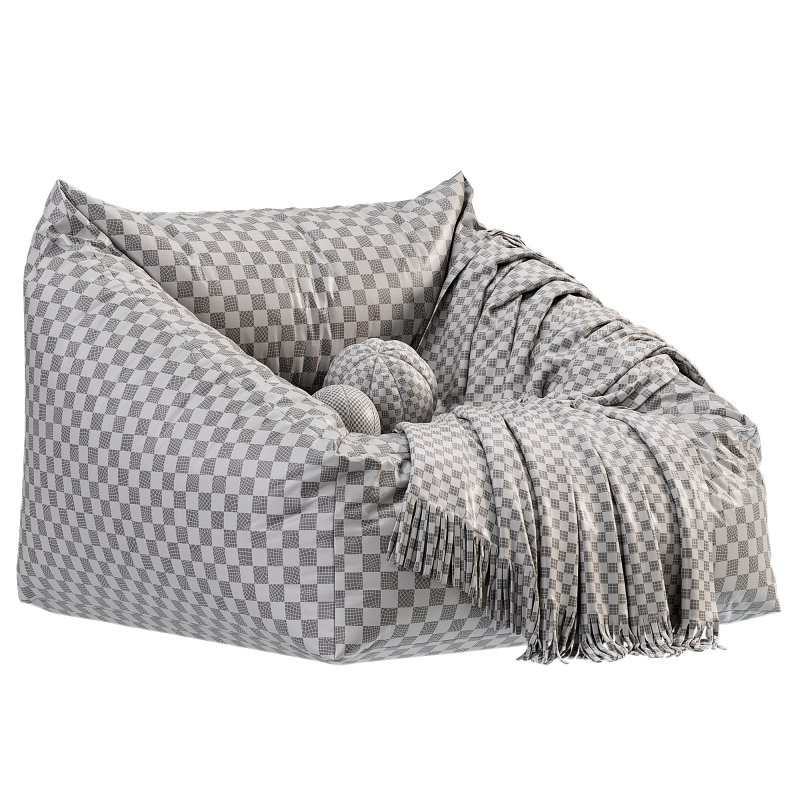 Cooper Faux Sheepskin Bean Bag Chair - Image 8