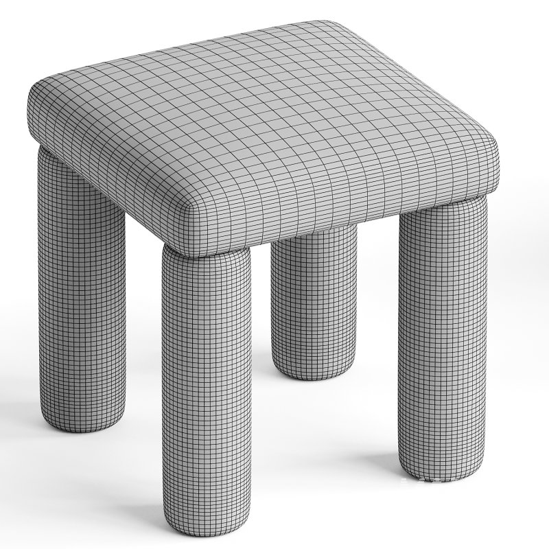 Temi Stool in Teja by Sun at Six, Minimalist Velvet Stool - Image 2