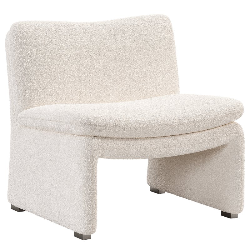 Maya White Sheepskin Accent Chair - Image 5