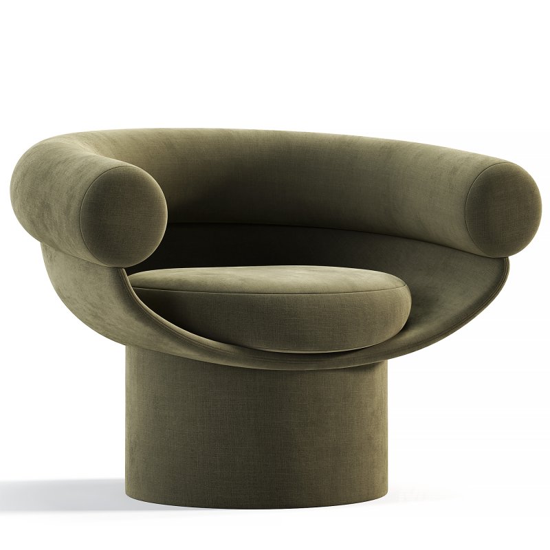 Armchair Bowl Wood Option,Total Fabric Option - Image 4