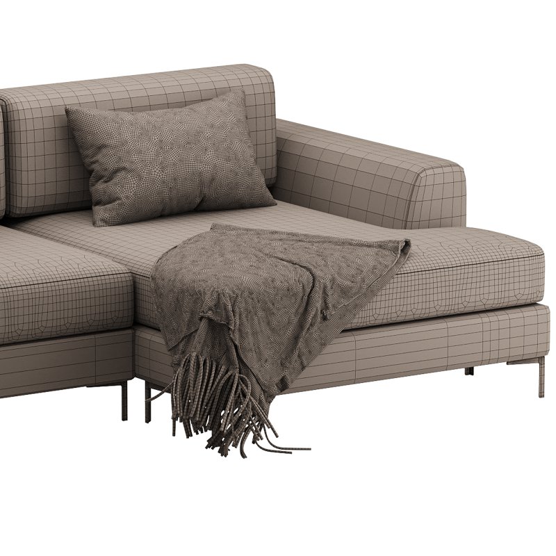 Corner sofa Edwin Velvet Terra - Image 15