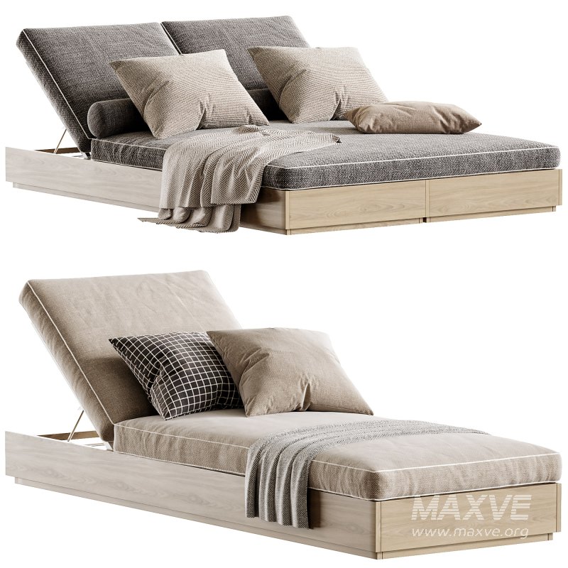 Hayman Teak Double Sun Lounge - Image 2