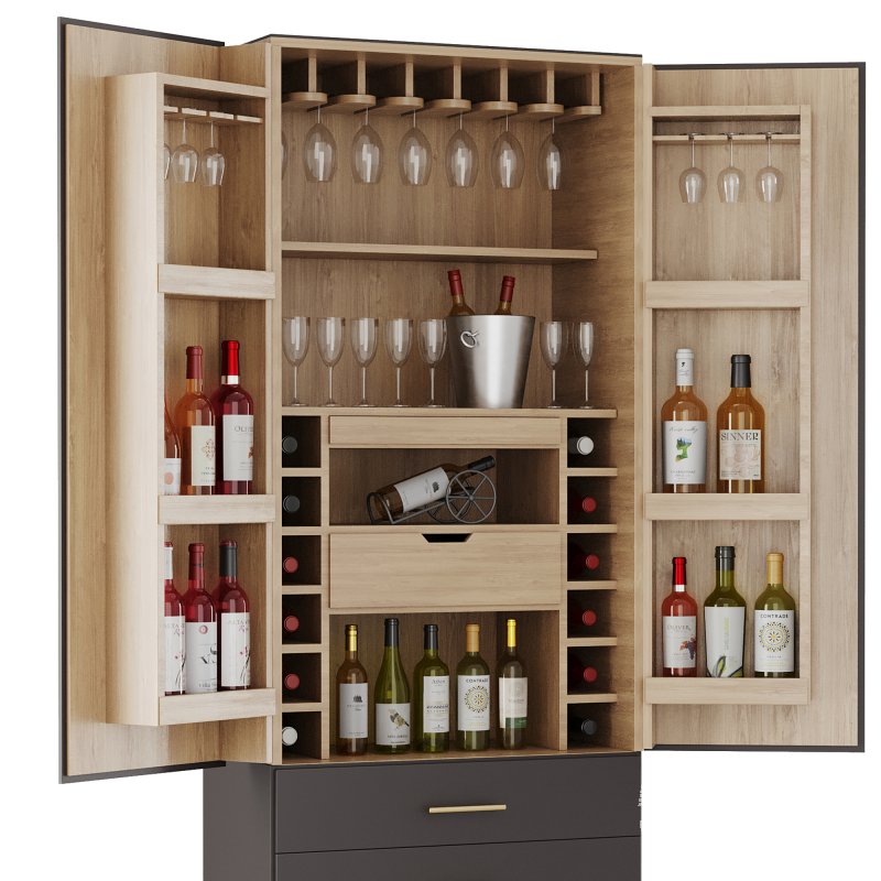Bar Cabinet Set11 - Image 2