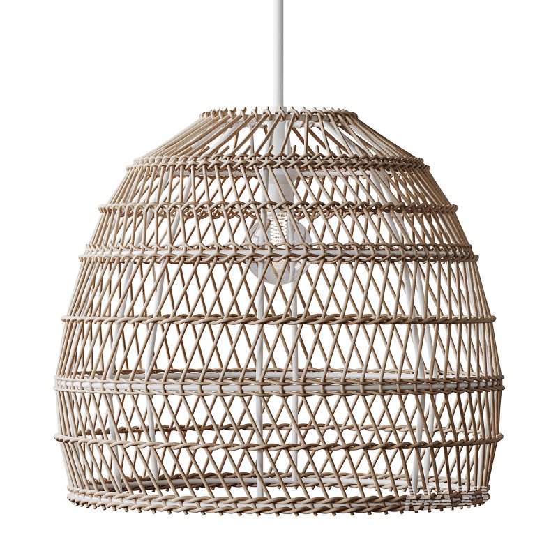 Boho Design Natural Basket Rattan Woven Pendant Light Hanging Lamp - Image 6