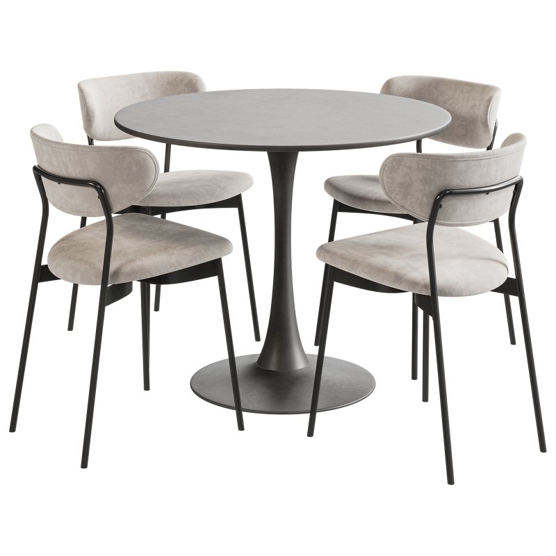 Alex chair and Tulip Rupert table set 5 - Image 3