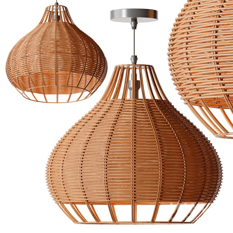 Rattan Pendant Lampshade Wicker Chandelier - Image 8