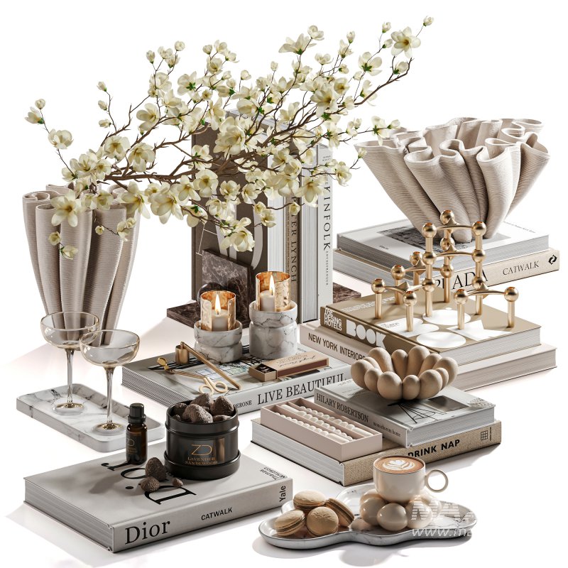 Organic_Forms_Tabletop_Styling_With_Magnolia - Image 1